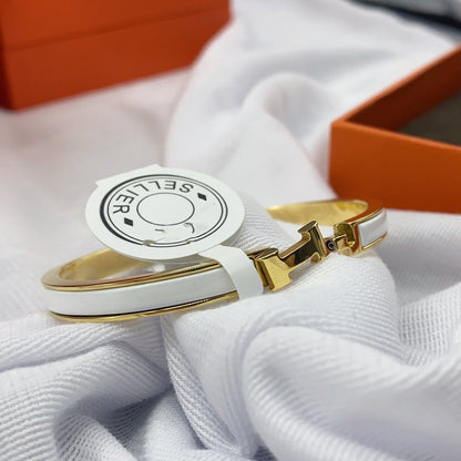 [ECHO ]CLASSIC HM CLIC WHITE 8MM ENAMEL BRACELET