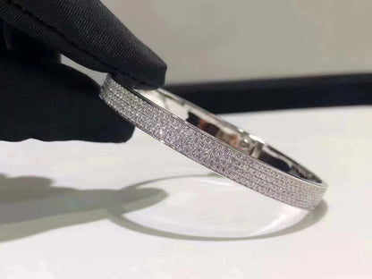 [ECHO ]HM KELLY BRACELET IN SILVER AND FULL PAVE DIAMOND