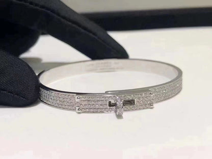 [ECHO ]HM KELLY BRACELET IN SILVER AND FULL PAVE DIAMOND