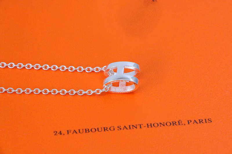 [ECHO ]HM NECKLACE H LETTER OVAL SERIES