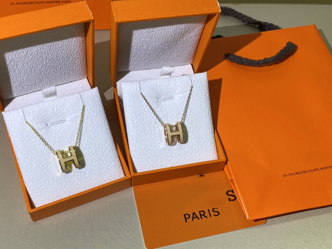 [ECHO ]HM CLIC YELLOW ENAMEL GOLD NECKLACE