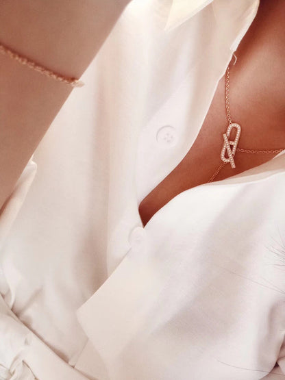 [ECHO ]HM FIRE PIG NOSE NECKLACE TRENDY STREET
