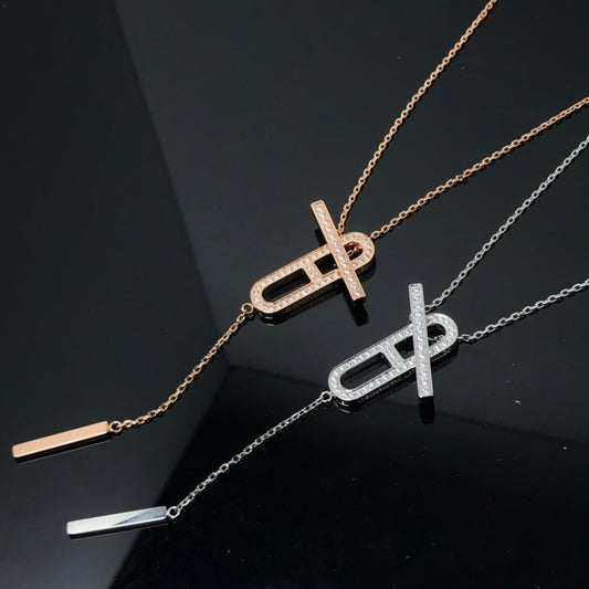 [ECHO ]HM NECKLACE PLATINUM ROSE GOLD DIAMOND