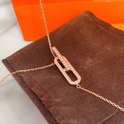 [ECHO ]HM NECKLACE PLATINUM ROSE GOLD DIAMOND
