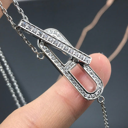 [ECHO ]HM NECKLACE PLATINUM ROSE GOLD DIAMOND