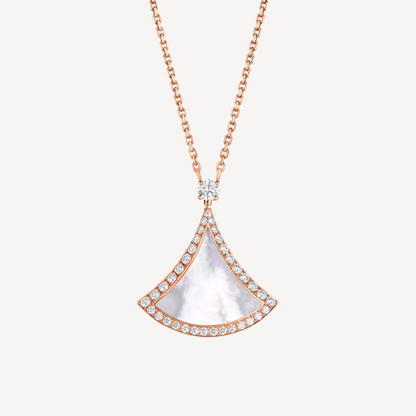 [ECHO ]DREAM MOP DIAMOND PAVED PINK GOLD NECKLACE