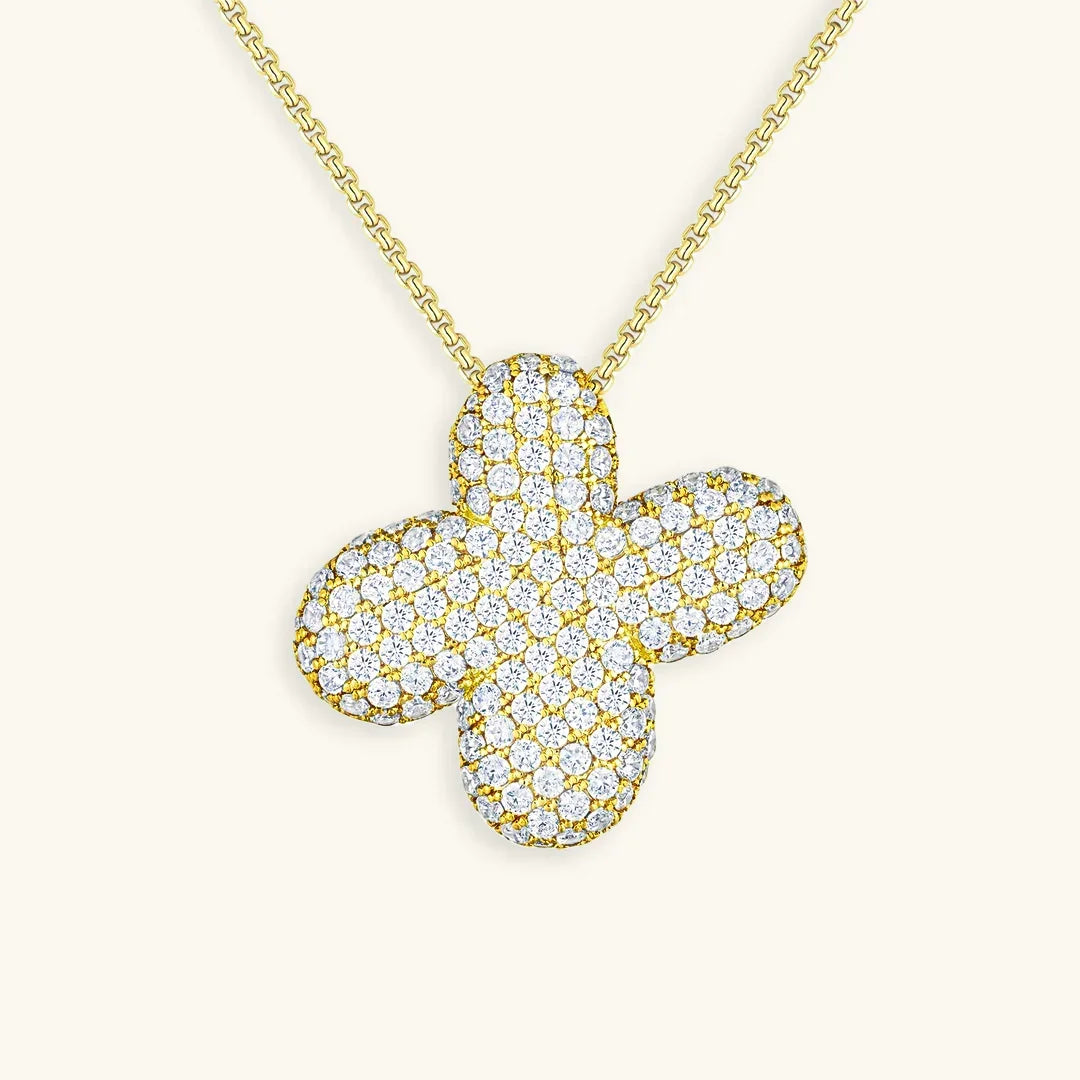[Echo Fine]Bubble Initial Diamond Necklace