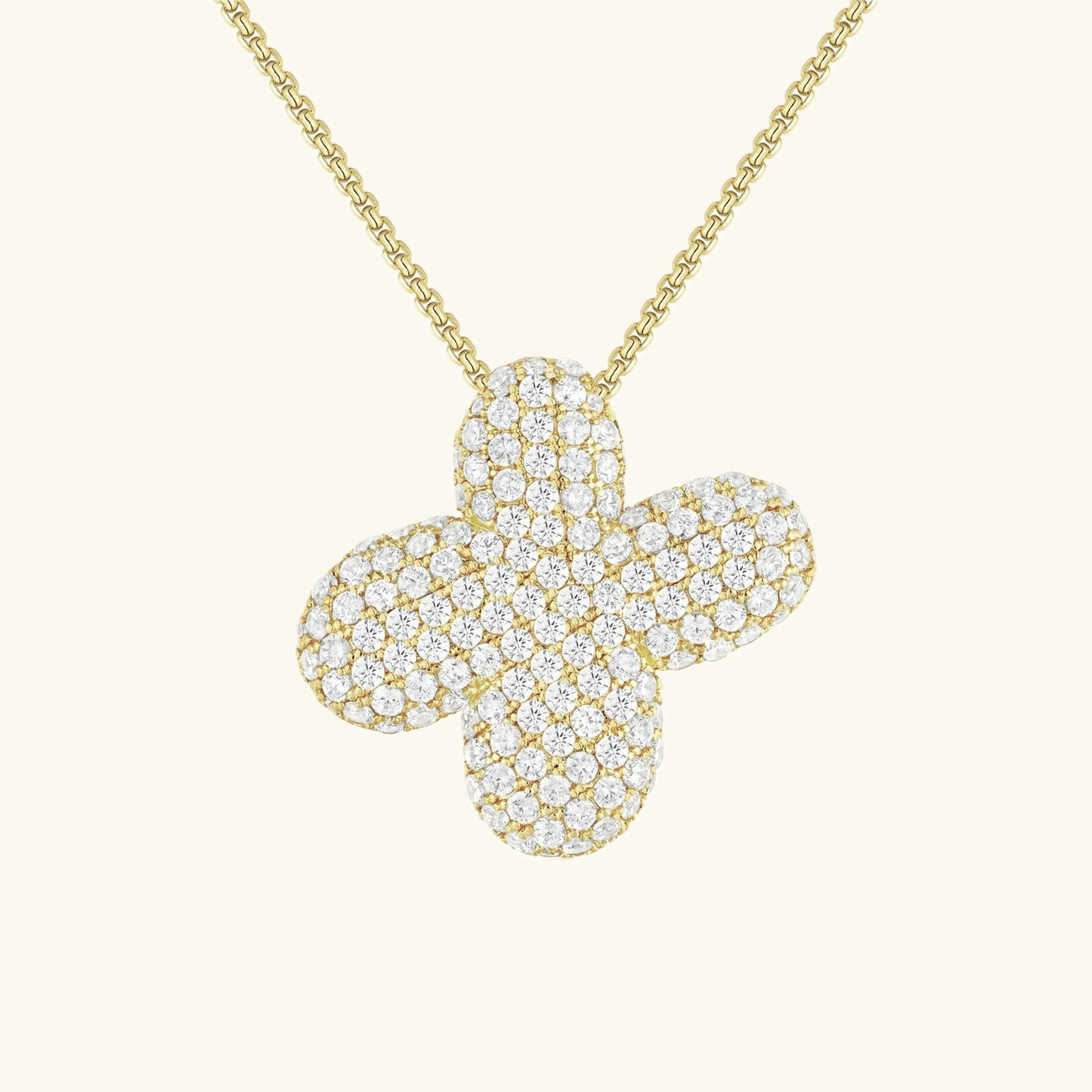 [Echo Fine]Bubble Initial Diamond Necklace