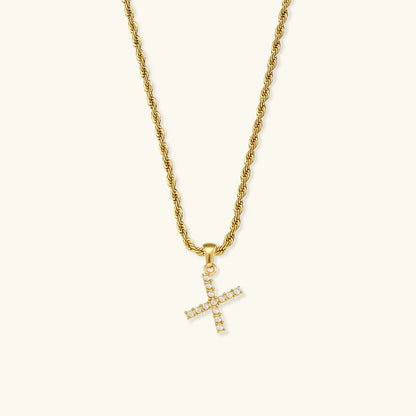 [Echo Fine]Elodie Initial Letter Pearl Necklace