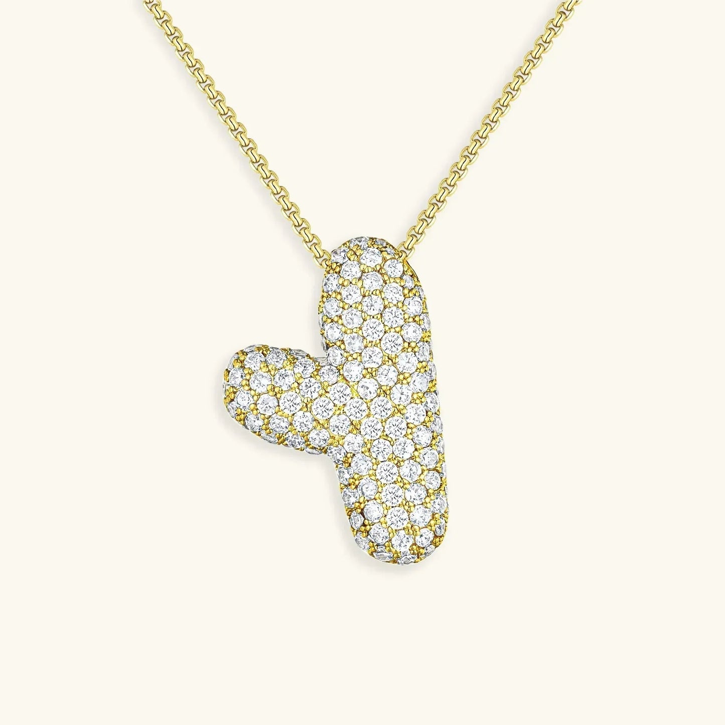 [Echo Fine]Bubble Initial Diamond Necklace