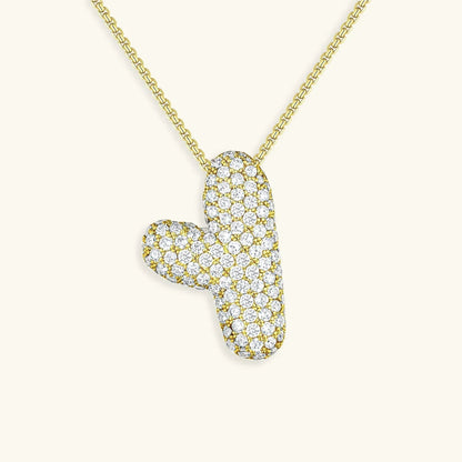 [Echo Fine]Bubble Initial Diamond Necklace