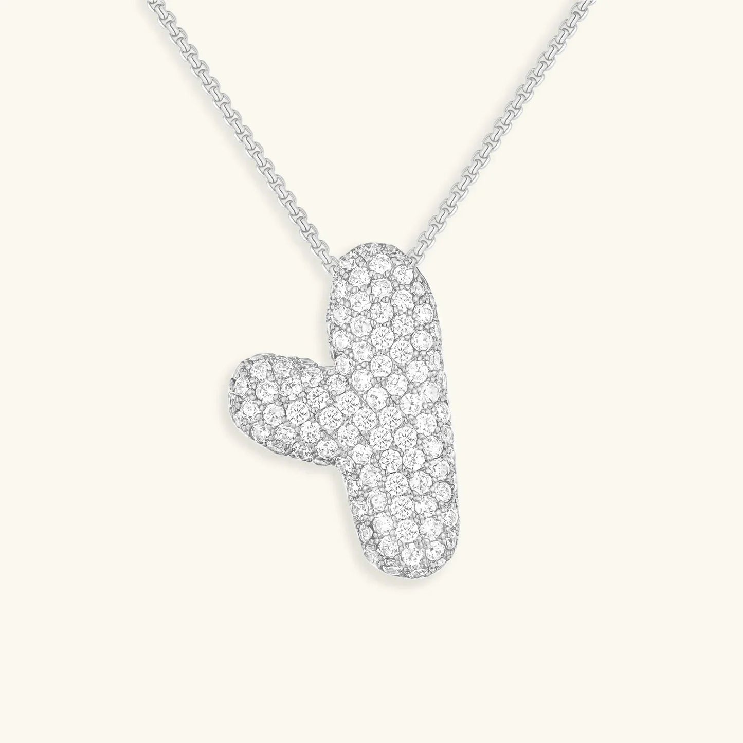 [Echo Fine]Bubble Initial Diamond Necklace