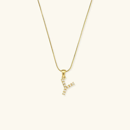 [Echo Fine]Augustine Initial Letter Pearl Necklace