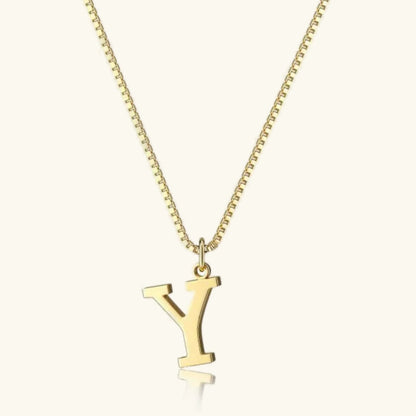 [Echo Fine]Therese Letter Initial Gold Necklace