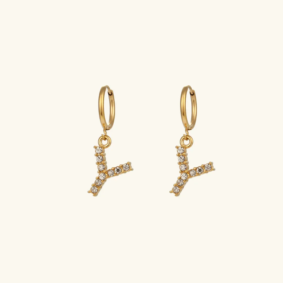 [Echo Fine]Wilhemina Initial Letter Earrings