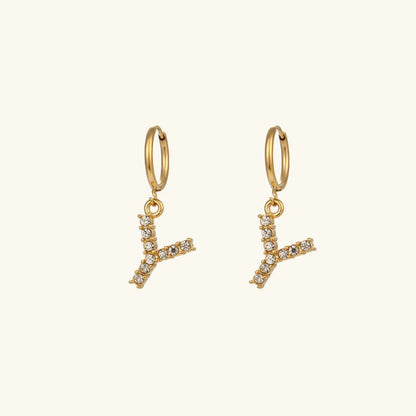 [Echo Fine]Wilhemina Initial Letter Earrings