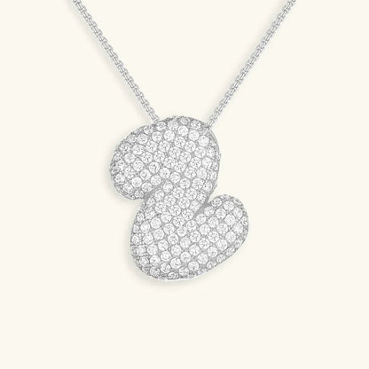 [Echo Fine]Bubble Initial Diamond Necklace