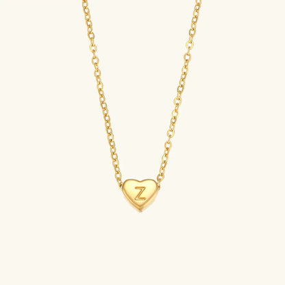 [Echo Fine]Heart Initial Gold Necklace