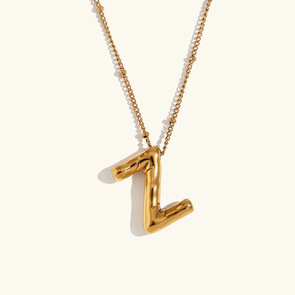 [Echo Fine]Balloon Gold Initial Necklace