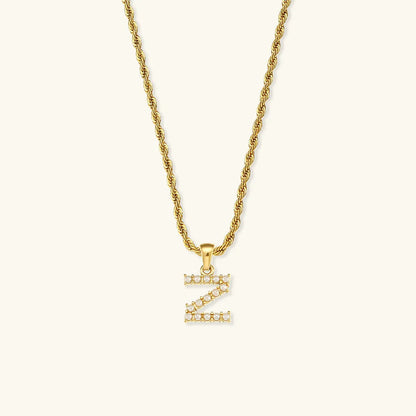 [Echo Fine]Elodie Initial Letter Pearl Necklace