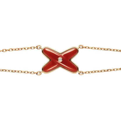 [ECHO ]JEUX BRACELET CARNELIAN PINK GOLD 1 DIAMOND