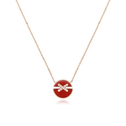 [ECHO ]JEUX DE ROSE GOLD DIAMOND NECKLACE