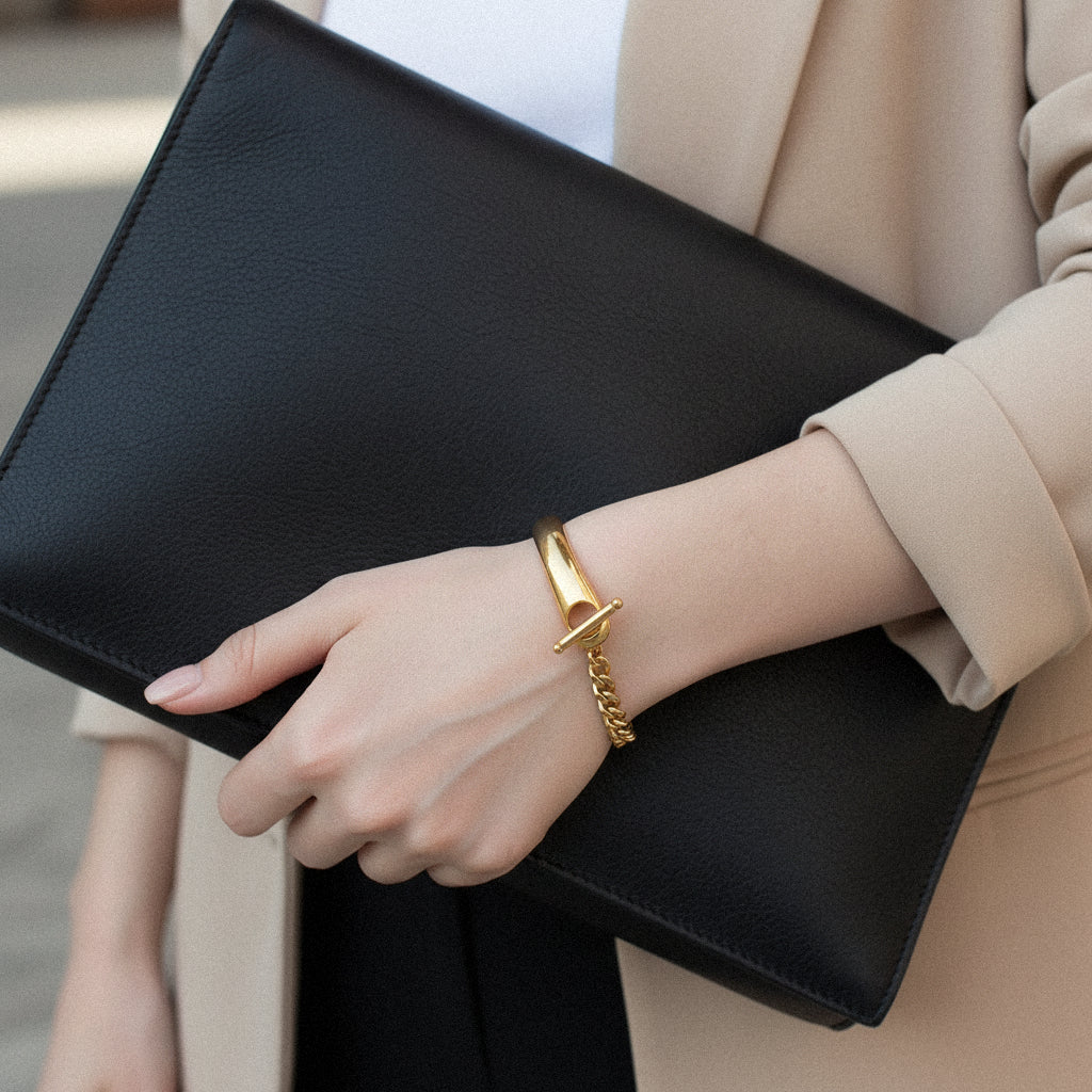 [Echo Fine]Myrna Chained Gold Bangle