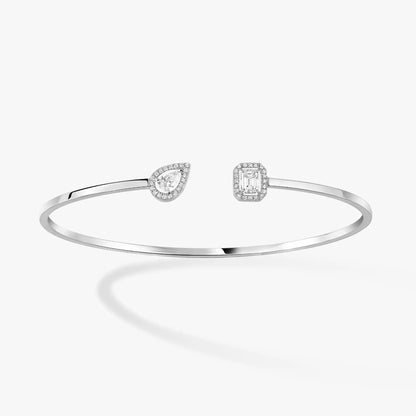 [ECHO]JONC FLEX MY TWIN TOI & MOI SILVER DIAMOND BRACELET