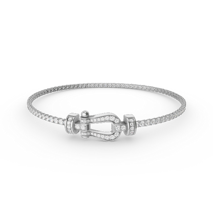 [ECHO ]FORCE  HORSESHOE  DIAMOND TENNIS BRACELET