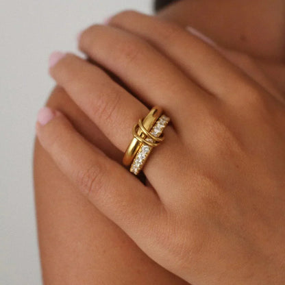 [Echo Fine]Alison Stacked Diamond Ring