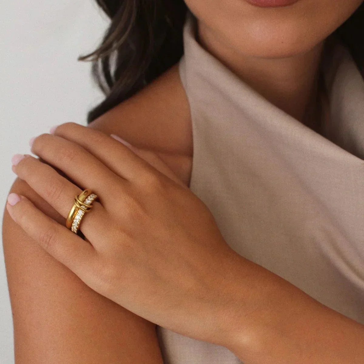 [Echo Fine]Alison Stacked Diamond Ring