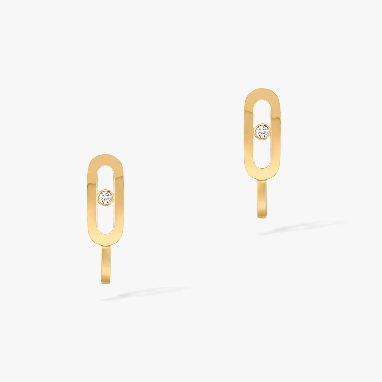 [ECHO]CREOLES MOVE UNO MINI 1 DIAMOND EARRINGS