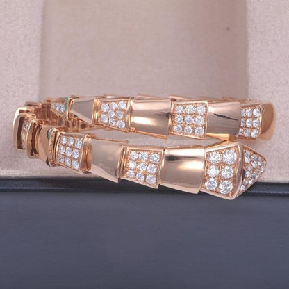 [ECHO ]SERPENTI WIDE BRACELET PINK GOLD DIAMOND