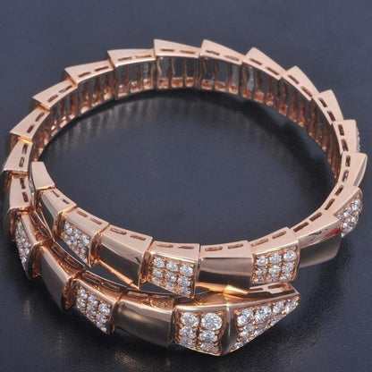 [ECHO ]SERPENTI WIDE BRACELET PINK GOLD DIAMOND
