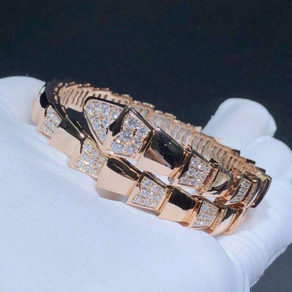 [ECHO ]SERPENTI WIDE BRACELET PINK GOLD DIAMOND
