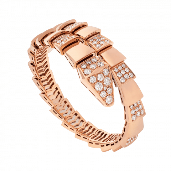 [ECHO ]SERPENTI WIDE BRACELET PINK GOLD DIAMOND