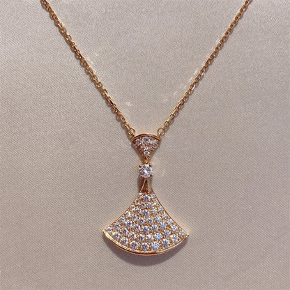 [ECHO ]DREAM NECKLACE PINK GOLD FULL DIAMOND