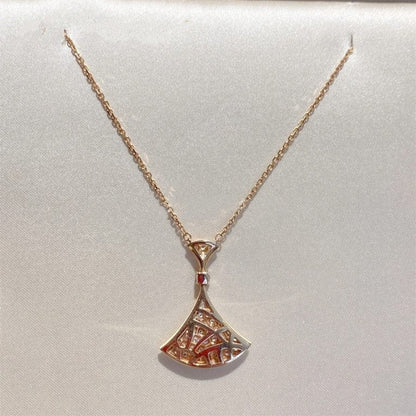 [ECHO ]DREAM NECKLACE PINK GOLD FULL DIAMOND