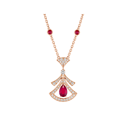 [ECHO ]DREAM NECKLACE CARNELIAN DIAMOND PINK GOLD