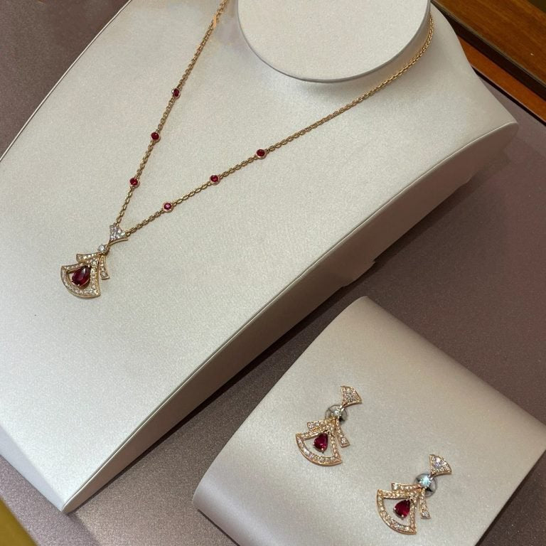 [ECHO ]DREAM NECKLACE CARNELIAN DIAMOND PINK GOLD