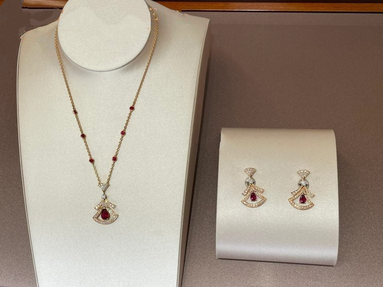 [ECHO ]DREAM NECKLACE CARNELIAN DIAMOND PINK GOLD