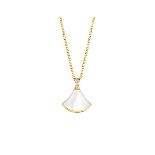 [ECHO ]DREAM NECKLACE WHITE MOP GOLD 1 DIAMOND