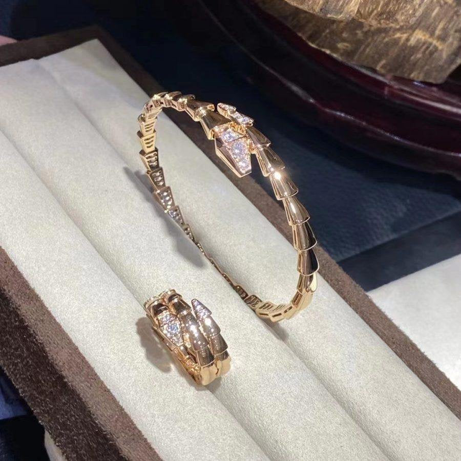 [ECHO ]SERPENTI BRACELET DIAMONDS PINK GOLD