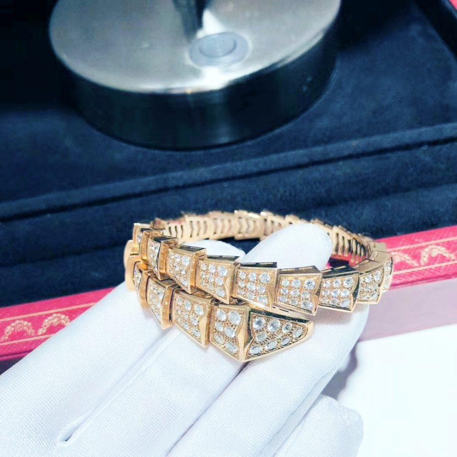 [ECHO ]SERPENTI BRACELET 8MM PINK GOLD DIAMOND