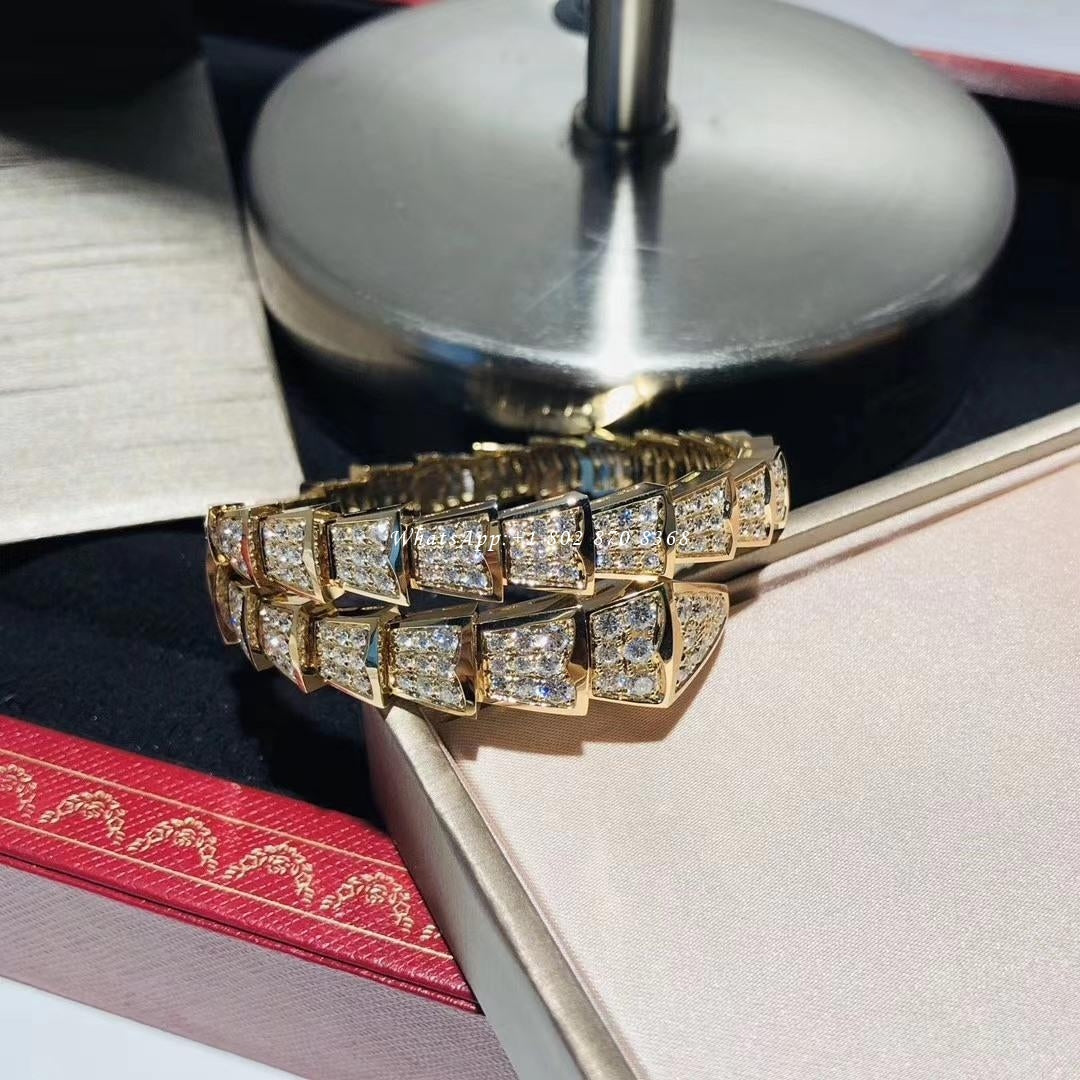 [ECHO ]SERPENTI BRACELET 8MM GOLD DIAMOND