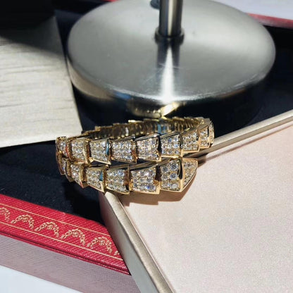 [ECHO ]SERPENTI BRACELET 8MM GOLD DIAMOND