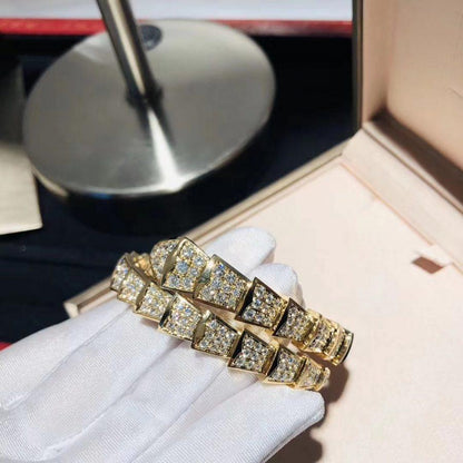 [ECHO ]SERPENTI BRACELET 8MM GOLD DIAMOND