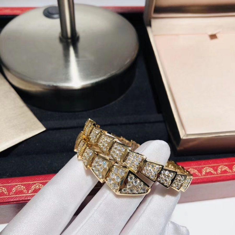 [ECHO ]SERPENTI BRACELET 8MM GOLD DIAMOND