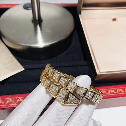[ECHO ]SERPENTI BRACELET 8MM GOLD DIAMOND