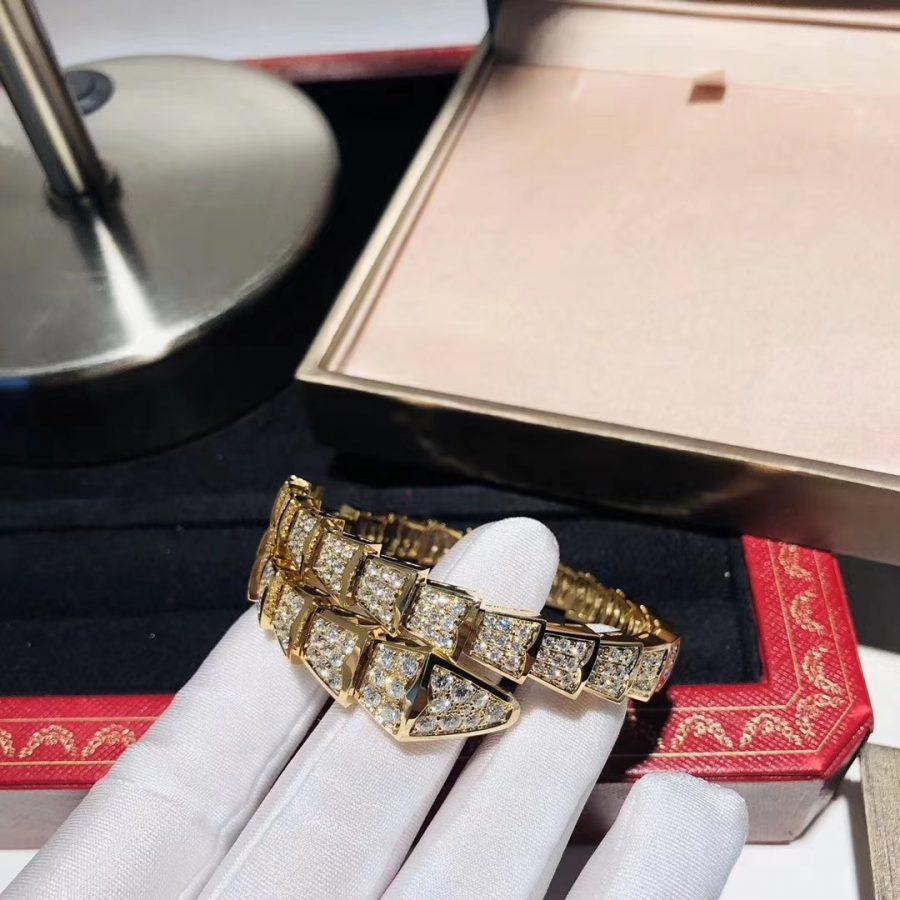 [ECHO ]SERPENTI BRACELET 8MM GOLD DIAMOND